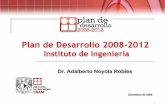 Plan de Desarrollo del Instituto de Ingeniería 2008-2012€¦ · Proceso de Elaboración del Plan de Desarrollo 2008-2012……… ... de Desarrollo •Programa de trabajo anual