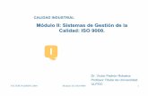 Módulo II: Sistemas de Gestión de la Calidad: ISO …€¦ · Define los elementos mínimos de un sistema de gestión de la calidad necesarios ... Documentación del Sistema de