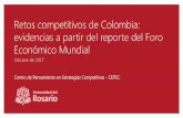 Retos competitivos de Colombia: evidencias a partir del ... · Posición subíndice de eficiencia ICG 2007-2008 vs. 2017-2018 2007-2008 País 2017-2018 País 1 Chile 1 Chile 2 México