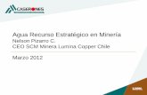 Agua Recurso Estratégico en Minería - expomin.cl · del país donde reside la mayor parte de la ... Cochilco - Consumo de Agua en la Minería del Cobre 2010 21 0 1.000 2 ... Hidrometalurgia