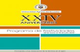 Universidad Agraria del Ecuador XXIV - uagraria.edu.ec · Feria de Prácticas Pre-Profesionales ... divulgativo y orientador en el sector agropecuario. Propugnamos un proceso que