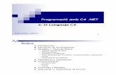Programació amb C# - users.dsic.upv.esusers.dsic.upv.es/~jlinares/csharp/Tema 3.pdf · Funciones y Métodos! Depuración y Tratamiento de Errores. Introducción! ... " Soporta el