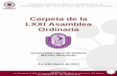 Carpeta de la LXXI Asamblea Ordinaria · Benemérita Universidad Autónoma de Puebla Norma Angélica Martínez Escuela de Comunicación y Ciencias Humanas de Puebla Agustín Ugarte