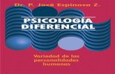 PSICOLOGÍA DIFERENCIAL fin de la Psicología Diferencial es el estudio científico y objeti-vo de las diferencias individuales en el comportamiento; o bien, el es-tudio desde el punto