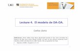 Lecture 4. El modelo de DA OA. - Universidad …€¦ · Lecture 4. El modelo de DA‐OA. Carlos Llano References: these slides have been developed based on the ones provided by Beatriz