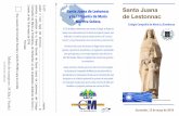 Santa Juana de Lestonnac Santa Juana de Lestonnaccmarias.com/wp-content/uploads/2018/05/stajuana2018triptico.pdf · Ella es compañera de camino de quienes la conocieron. Juana caminó