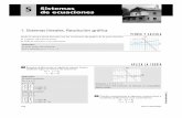 Sistemas de ecuaciones - Aula Abierta de Matemáticas · 168 SOLUCIONARIO © Grupo Editorial Bruño, S.L. 5 Sistemas de ecuaciones 1. Sistemas lineales. Resolución gráfica Dado