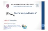 Clase 07: Autómatas - Web personal de Edgardo  · PDF fileprogramables en lenguaje no informático y ... Definición formal de autómata ... 07 Automatas Author: Edgardo Adrián