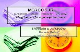 MERCOSUR - Asociación Latinoamérica de la Industria ... · y venta de plaguicidas de uso agrícola. Decreto 294/04 Disposición reglamentaria en materia de etiquetado de productos