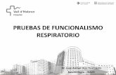 PRUEBAS DE FUNCIONALISMO RESPIRATORIO - … de funcionalismo... · Espirometría forzada: curvas volumen-tiempo / flujo-volumen Procedimientos de evaluación de la función pulmonar.