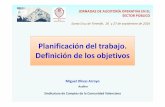 Planificación del trabajo. Definición de los objetivos Miguel Olivas... · niveles de eficiencia, eficacia y economía alcanzados por la Conselleria de Sanitat en la ... Plan de