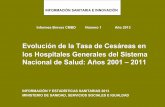 Evolución de la Tasa de Cesáreas en los Hospitales ... · Evolución de la Estancia Media en los Hospitales generales del Sistema Nacional de Salud: Años 2001-2012 Página 1 Informes
