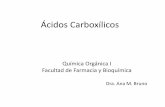 Ácidos Carboxílicos - virtual.ffyb.uba.arvirtual.ffyb.uba.ar/pluginfile.php/86634/course/section/6355... · Ácidos Carboxílicos ácido acético (vinagre) ácido butanoico (peq.