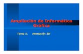 Ampliación de Informática Gráfica - informatica.uv.esinformatica.uv.es/iiguia/AIG/web_teoria/Tema5_c.pdf · Tema 5. Animación 3D. Índice del Tema. zConcepto de Animación ...