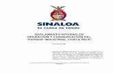 REGLAMENTO INTERNO DE - Sinaloa Logistico · propósito de brindar mejores condiciones de ... y lograr un carácter e identidad propia dentro del ... de industrias clasificadas como
