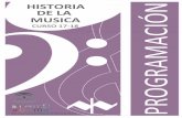 HISTORIA DE LA MUSICA - conservatoriodealmeria.es · Programación Didáctica Historia de la Música Real Conservatorio Profesional de Música de Almería PROGRAMACIÓN DIDÁCTICA.