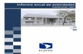 Informe anual de actividades - FLACSO-Chile · Proyecto denominado de Construcción Participativa de un Modelo de Gestión para la prevención, mitigación y reparación frente a