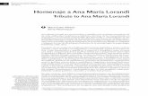 Homenaje a Ana María Lorandi - scielo.org.ar · Culturas Agroalfareras”, por concurso, una materia troncal para la Carrera de Antropología en la Facultad de Ciencias Naturales