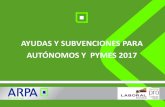 AYUDAS Y SUBVENCIONES PARA AUTÓNOMOS Y …consultingpro.laboralkutxa.com/src/uploads/2017/04/Ayudas-y... · •2.200 €. : 30 años o menos y mas de 45 años. ... patentes, reparación