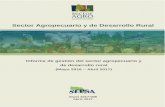 Sector Agropecuario y de Desarrollo Rural - SEPSA · Informe de gestión del sector agropecuario y de desarrollo rural (Mayo 2016 - Abril 2017) Elaborado por: Ghiselle Rodríguez