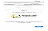 REPÚBLICA DEL ECUADOR - Agrocalidad · Inspección de higiene: Inspección realizada contra una lista reducida de puntos de control, basándose en la norma HACCP 2002. Inspección