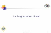 La Programación Lineal · El Método Simplex ... programación lineal expresado originalmente de manera estándar y que ha sido aumentado introduciendo las variables de holgura y