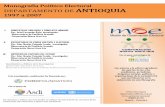 Monografía Político Electoral DEPARTAMENTO DE ANTIOQUIA · El departamento de Antioquia está conformado por nueve regiones, ... Maceo, Puerto Berrío, ... y después de 1997 ingresaron
