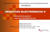 NEGOCIOS ELECTRÓNICOS II - Exportaciones … · Comisión para la Promoción de las Exportaciones PROMPEX sae@prompex.gob.pe sae1@prompex.gob.pe República de Panamá 3647 San Isidro.