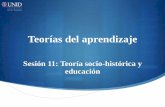 Sesión 11: Teoría socio-histórica y educaciónmoodle2.unid.edu.mx/dts_cursos_mdl/lic/ED/TA/S11/TA11_Visual.pdf · Los procesos de aprendizaje ponen en marcha los procesos de desarrollo: