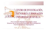CENTRO DE INVESTIGACIÓN, TECNOLOGÍA E …investigacion.us.es/images/citius/docs/sgi2005.pdf · • Disponibilidad instrumentación ... •Investigación básica y control radiológico