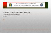 PLAN DE ESTUDIOS DE MATEMATICAS - … 3_1.pdf · operaciones que implique la multiplicación. Reconoce la multiplicación como una adición reiterada de un número Crea conjuntos