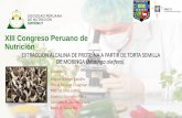 XIII Congreso Peruano de Nutrición - sopenut.org.pe€¦ · III. RESULTADOS Figura 5. Superficie de Respuesta de la Extracción de proteína soluble a diferentes valores de pH, Temperatura