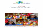 II JORNADA DE MIGRACIÓN HAITIANA INCAMI 2011 … · II Jornada de Migración Haitiana – INCAMI 18 de Nov. 2011 Página 3 La presente memoria tiene por finalidad mostrar en primera