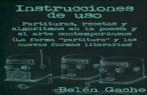 INSTRUCCIONES DE USO - belengache.net · arte contemporáneos (La forma “partitura” y las nuevas formas literarias) Belén Gache. 5 INSTRUCCIONES DE USO DE PARTITURAS, INSTRUCCIONES,