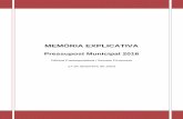 MEMÒRIA EXPLICATIVA - Inici · 2 1. PRESENTACIÓ La memòria explicativa del pressupost de l’Ajuntament de Rubí per a l’exercici 2016 té com a objectiu proporcionar una visió