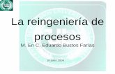 M. En C. Eduardo Bustos Farías - geocities.ws · • Presentar algunas características comunes de procesos renovados mediante reingeniería. ... de la reingenieria. Las organizaciones