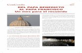 DEL PAPA BENEDICTO AL PAPA FRANCISCO Un mes para el … · El 28 de febrero el papa Benedicto XVI abandona el ... para saber cuándo es el mo-mento de ... los cardenales procedentes