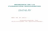 MEMORIA DE LA FUNDACIÓN NOUXAMFRÀ 2015 - … · memoria de la fundaciÓn nouxamfrÀ 2015 ... seguridad vial ... actuaciones de innovaciÓn pedagÓgica