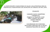 La participación comunitaria en el sistema General denaoma.udea.edu.co/spv/images/memosalas/d1s2p1s2.pdf · Saneamiento Ambiental Organización Comunitaria Vias de comunicación