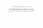 Anteproyecto de Coìdigo Penal de la Nacioìn. … · labor con la firma del Anteproyecto el día 10 de diciembre de ... Comité de América Latina y el Caribe para la Defensa de