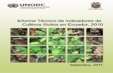 COMBIFRON Comisión Binacional Fronteriza Ecuador … · Plurinacional de Bolivia y las cifras del 2010 para Colombia y Perú. La cifra de cultivo de coca del 2010 para Bolivia no