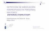 DETECCIÓN DE MEDICACIÓN INAPROPIADA EN …alcoy.san.gva.es/cas/hospital/sesclin/Sesión clínica Criterios... · Elementos básicos del abordaje de la medicación en el paciente