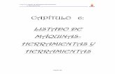CAPTULO 6:CAPTULO 6: LISTADO DE MQUINAS- HERRAMIENTAS .Tanto las plaquitas como los porta-herramientas