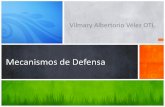 Vilmary Albertorio Vélez OTL - Asistentes de …asistentesto.weebly.com/.../mecanismos_de_defensa.pdfMecanismos de Defensa •No queremos sentir lo que realmente sentimos y optamos