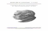 REPUBLICANISMO Y PAZ - I.E.S. La Aldeaieslaaldea.com/documentos/filosofia/republicanismo.pdf · “primer artículo definitivo para la paz perpetua”. Antes de proceder al comentario