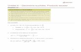 Unidad 6 – Geometría euclídea. Producto escalarsaldubamatematicas.16mb.com/attachments/article/67/... · Calculamos el punto A como intersección de la recta dada y la perpendicular
