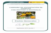 Pautas Generales - Junta de Andalucía · SUBDIRECCIÓN GENERAL DE ACUERDOS SANITARIOS Y CONTROL EN FRONTERA Septiembre 2015_Versión 1 ... fruta autorizada para exportar a Australia