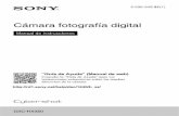 Cámara fotografía digital - Sony ES · † Si la luz de alimentación/carga de la cámara parpadea cuando el adaptador de ca está conectado a la toma de corriente de la pared,