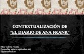 CONTEXTUALIZACIÓN DE “EL DIARIO DE ANA FRANK” · Autora: Ana Frank Nombre completo: Aneelies Marie Frank. Escribió su diario entre el 12 de agosto de 1942 y el 01 de agosto