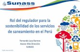 Fernando Laca Barrera Asesor Alta Dirección SUNASS · Acuerdos de Planeamiento deuda externa Presupuesto para programas de agua y saneamiento Contrato de ... Descarga de aguas residuales